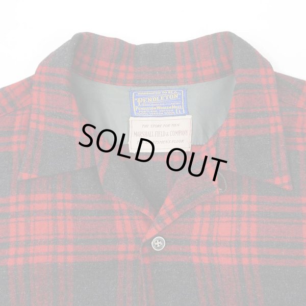 画像3: 50's Pendleton オープンカラー ウールシャツ “Black × Red Plaid” (3)