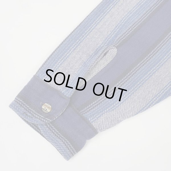 画像4: 90's FIVE BROTHER マルチストライプ柄 ヘビーネルシャツ "MADE IN USA" (4)