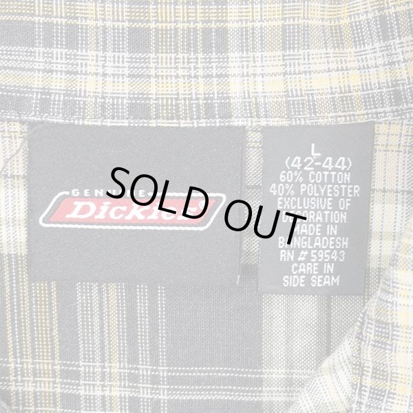 画像3: Late 90's Dickies S/S オープンカラーシャツ “Black Plaid” (3)