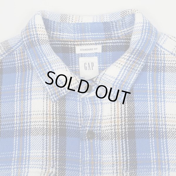 画像3: 00's GAP ヘビーネルシャツ “Blue Plaid” (3)