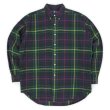 画像1: 90's Polo Ralph Lauren フランネル ボタンダウンシャツ “BLAKE / Black Plaid” (1)