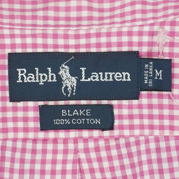 画像2: 90's Polo Ralph Lauren ボタンダウンシャツ "BLAKE / Pink Gingham Plaid" (2)