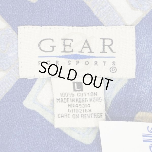 画像2: 90's GEAR S/S 総柄 オープンカラーシャツ "DEADSTOCK" (2)
