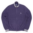 画像1: 00's Polo Ralph Lauren フルジップ コットンニット "FADE NAVY" (1)