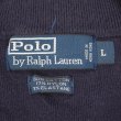 画像2: 00's Polo Ralph Lauren フルジップ コットンニット "FADE NAVY" (2)
