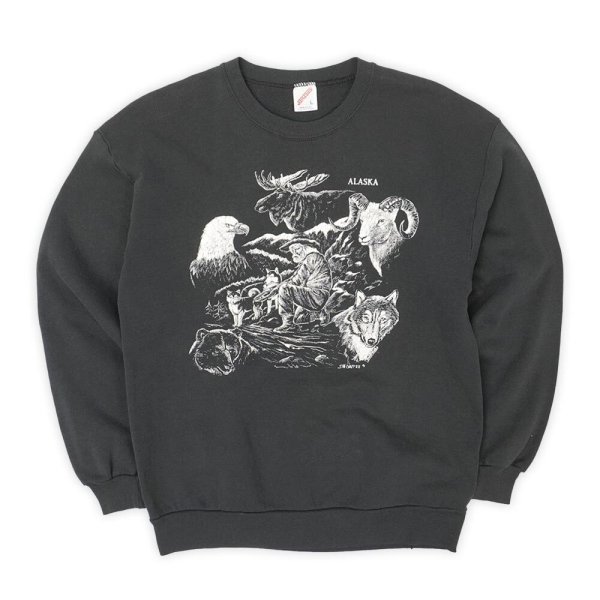 画像1: 90's ALASKA スーベニアスウェット "MADE IN USA / JERZEES body" (1)