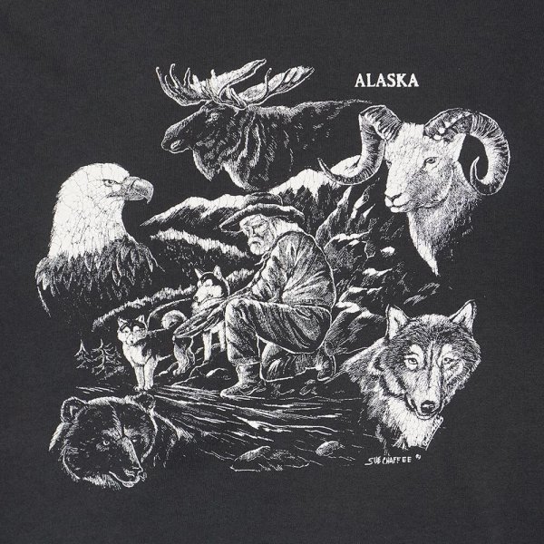 画像3: 90's ALASKA スーベニアスウェット "MADE IN USA / JERZEES body" (3)