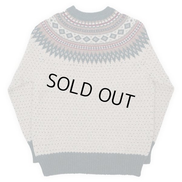 画像2: 80's Woolrich ノルディック柄 ウールニット (2)