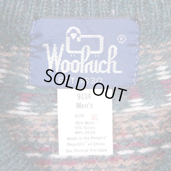 画像3: 80's Woolrich ノルディック柄 ウールニット (3)