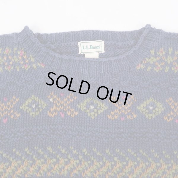 画像3: 90's L.L.Bean 総柄 コットンニット (3)