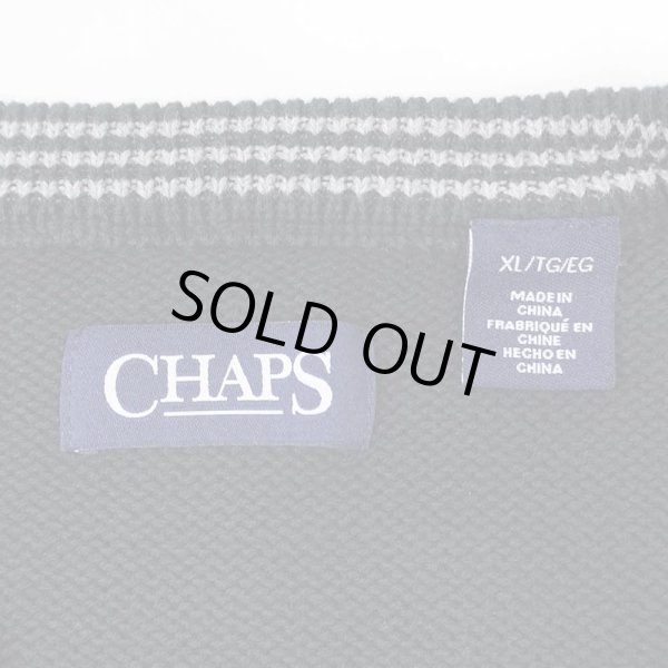 画像2: 00's CHAPS コットンニット “BLACK” (2)