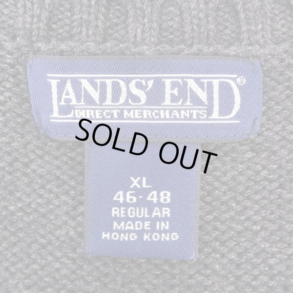 画像2: 90-00's LANDS' END Vネック コットンニットベスト (2)