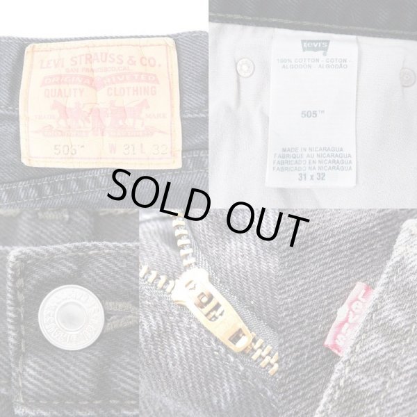 画像3: 00's Levi's 505 ブラックデニムパンツ (3)