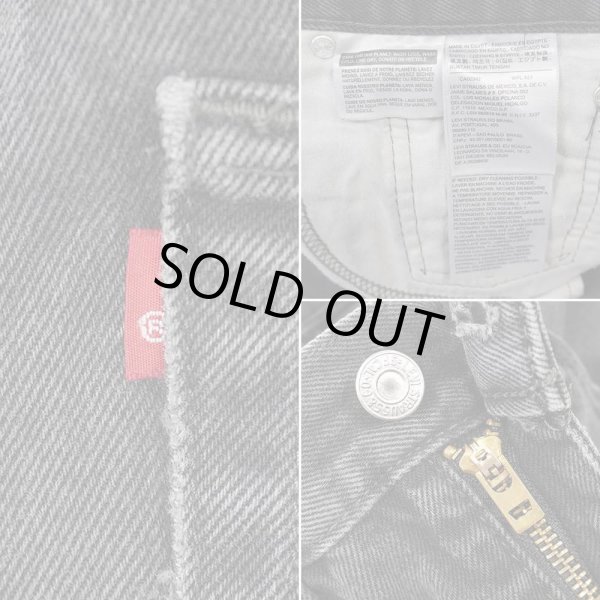 画像4: 00's Levi's 505 ブラックデニムパンツ "W32 L30" (4)