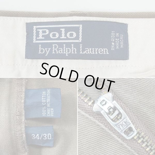 画像4: 00's Polo Ralph Lauren ノータック チノトラウザー "W34 L30" (4)