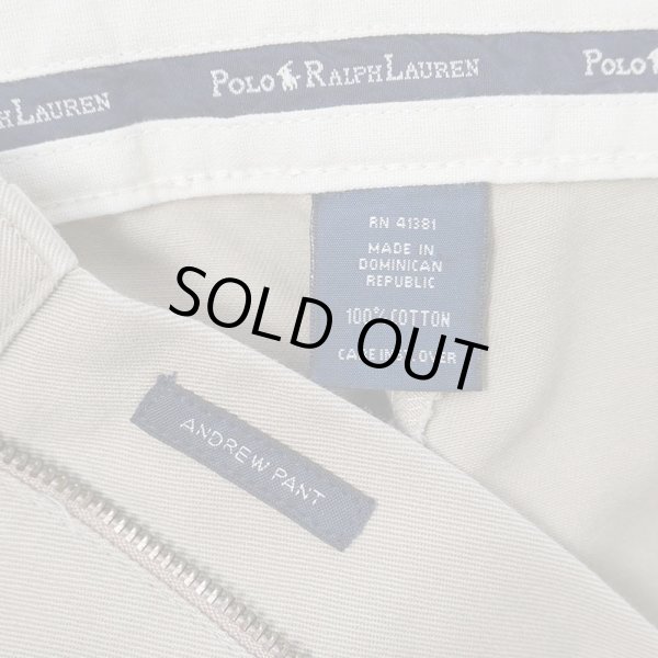 画像4: 90's Polo Ralph Lauren 2タック チノトラウザー "ANDREW PANT / W34 L29" (4)