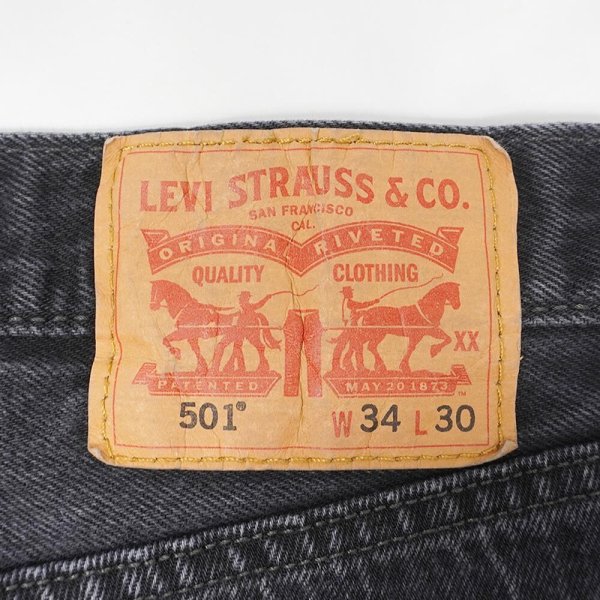 画像3: 00's Levi's 501 ブラックデニムパンツ "W34 L30" (3)