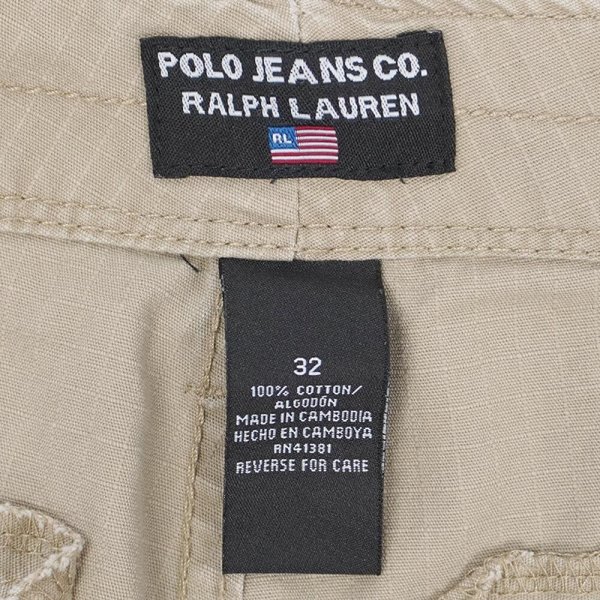画像3: 90-00's POLO JEANS リップストップカーゴショーツ "KHAKI" (3)