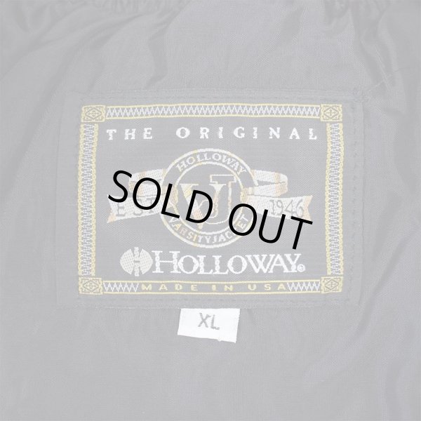 画像3: 90's HOLLOWAY レザー切り替え ウールスタジャン "MADE IN USA" (3)