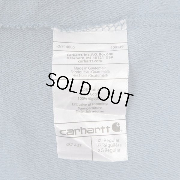 画像3: アメリカ規格 Carhartt K87 ポケットTシャツ “STEEL BLUE” (3)