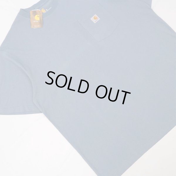 画像4: アメリカ規格 Carhartt K87 ポケットTシャツ “STEEL BLUE” (4)