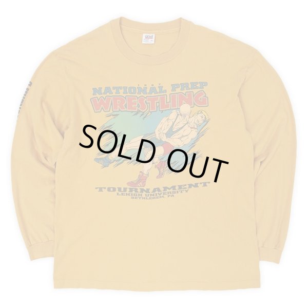画像1: 90's NATIONAL PREP WRESTLING L/S 両面プリントTシャツ "MADE IN USA" (1)