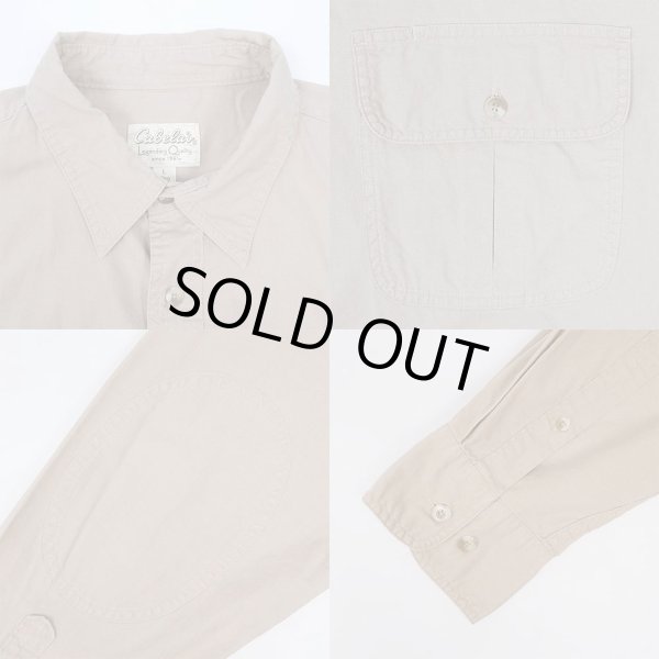 画像4: 00's Cabela's コットンワークシャツ “BEIGH” (4)