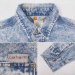 画像4: 90's Carhartt ブリーチ加工 デニムワークシャツ (4)