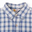 画像3: 90's Carhartt オンブレチェック柄 ボタンダウンシャツ (3)