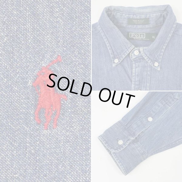 画像3: 80's Polo Ralph Lauren デニムボタンダウンシャツ "MADE IN USA" (3)