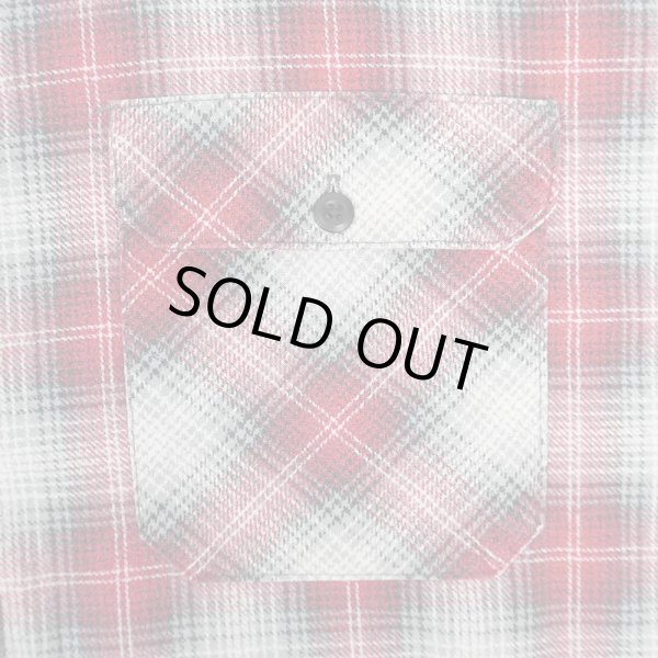 画像3: 80's unknown オンブレチェック柄 プリントネルシャツ (3)