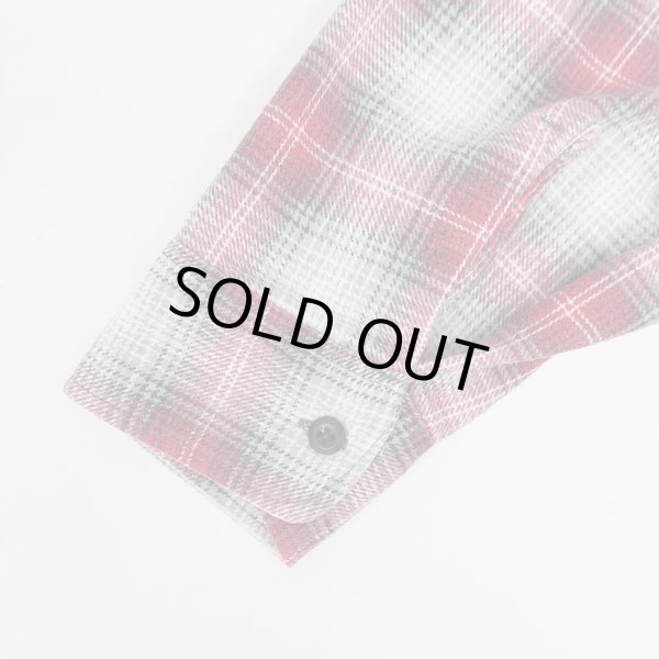 画像4: 80's unknown オンブレチェック柄 プリントネルシャツ (4)