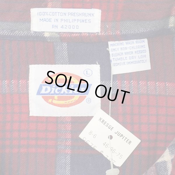 画像2: 80's Dickies オンブレチェック柄 プリントネルシャツ "DEADSTOCK" (2)