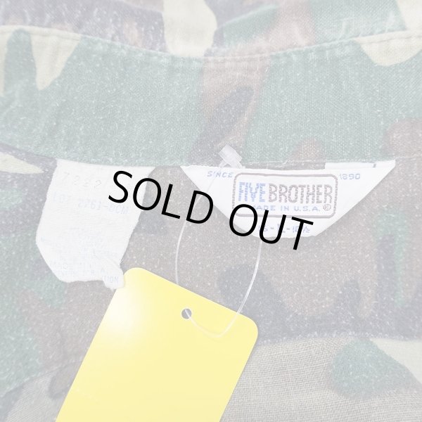 画像2: 80's FIVE BROTHER ウッドランドカモ柄 ワークシャツ “MADE IN USA” (2)