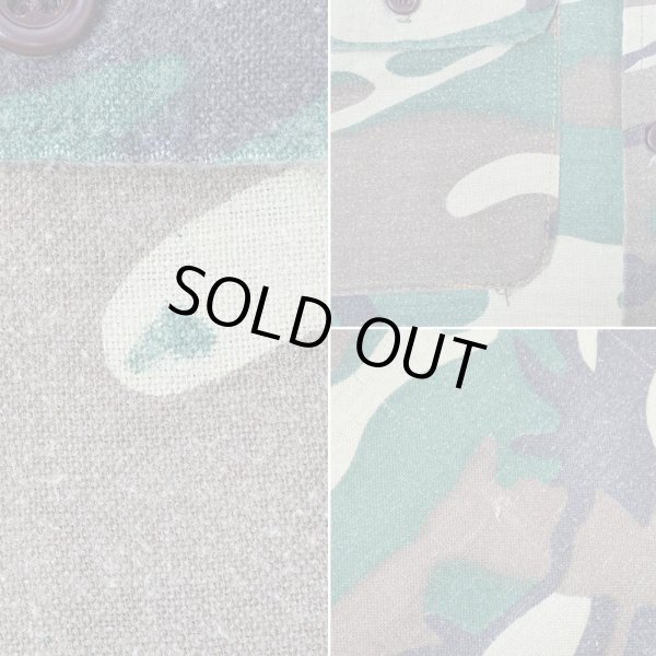 画像4: 80's FIVE BROTHER ウッドランドカモ柄 ワークシャツ “MADE IN USA” (4)