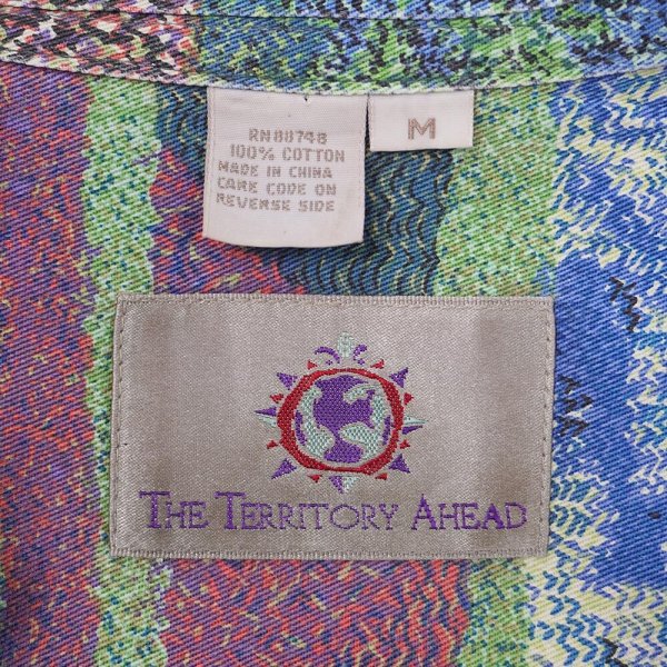 画像2: 90's THE TERRITORY AHEAD 総柄 レギュラーカラーシャツ (2)