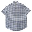 画像1: 90's Carhartt S/S ボタンダウンシャツ "MADE IN USA / Blue Omble Plaid" (1)