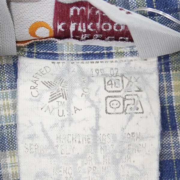 画像3: 90's Carhartt S/S ボタンダウンシャツ "MADE IN USA / Blue Omble Plaid" (3)