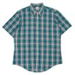 画像1: 00's Brooks Brothers S/S ボタンダウンシャツ "Green Plaid" (1)