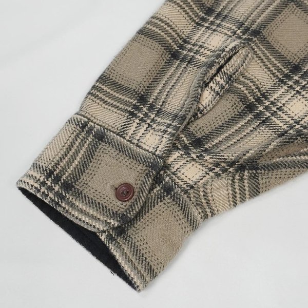 画像4: Late 90's OLD GAP ヘビーネルシャツ “ Beige Plaid” (4)