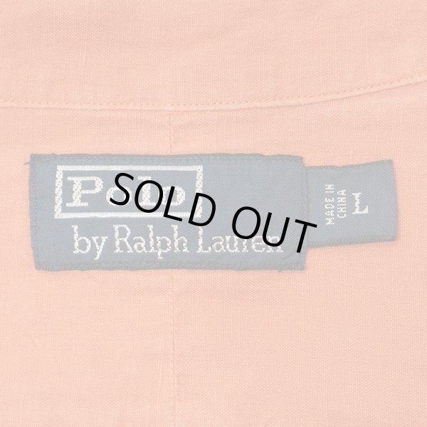 画像2: 00's Polo Ralph Lauren シルクリネン レギュラーカラーシャツ (2)