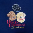 画像2: 90's DUCKS UNLIMITED 刺繍スウェット “DOGS EMBROIDERY / NAVY / MADE IN USA” (2)