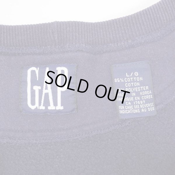 画像2: 90's OLD GAP 前V ブランクスウェット "FADE NAVY" (2)