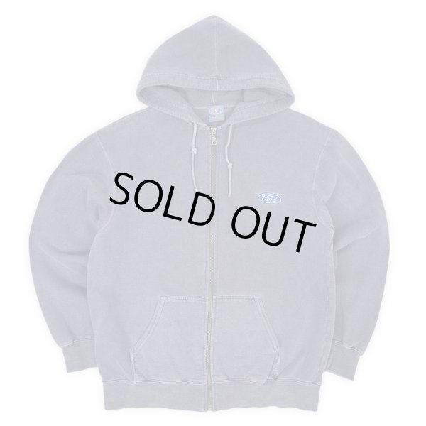 画像1: 00's Ford ロゴ刺繍 フルジップ スウェットパーカー (1)