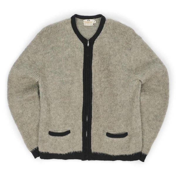 画像1: 60's CAMPUS フルジップ ウールニットカーディガン (1)