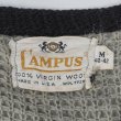 画像3: 60's CAMPUS フルジップ ウールニットカーディガン (3)