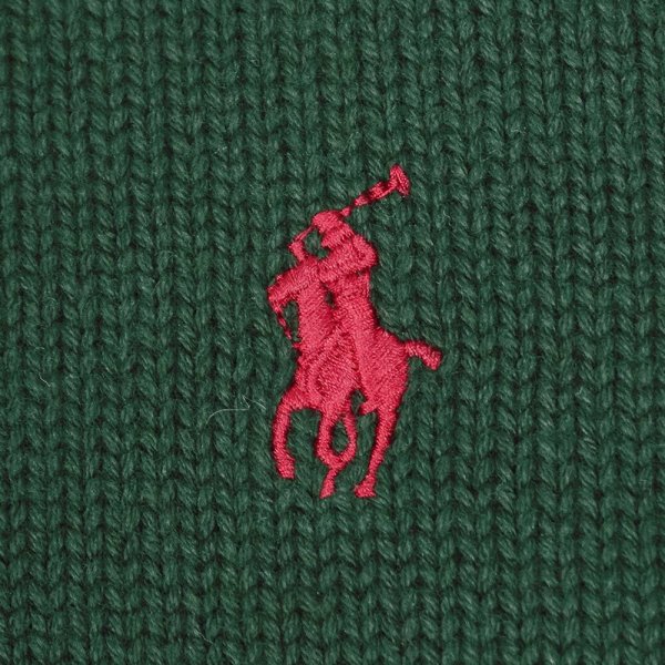 画像3: 00's Polo Ralph Lauren コットンニット "GREEN" (3)