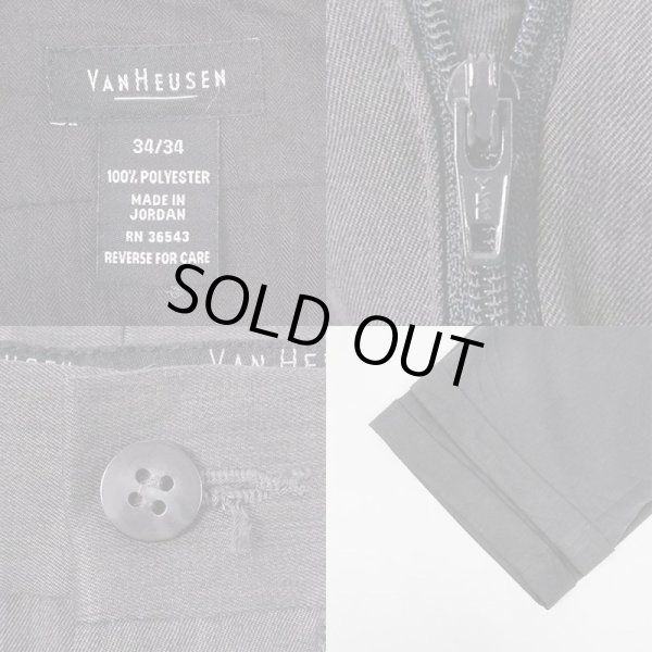 画像3: 00's VAN HEUSEN 2タック スラックス "Gray" (3)