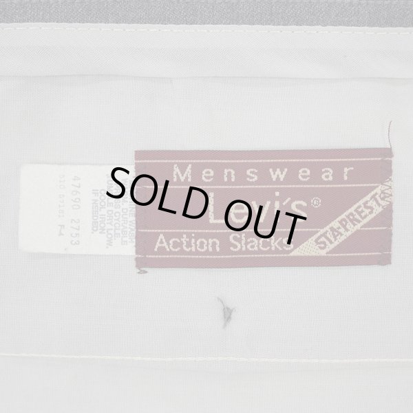 画像3: 80's Levi's アクションスラックス "Heather Gray / W34 L32相当" (3)