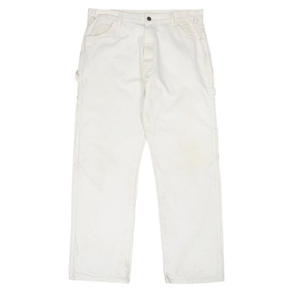 画像1: 00's Dickies コットンツイル ペインターパンツ "WHITE" (1)